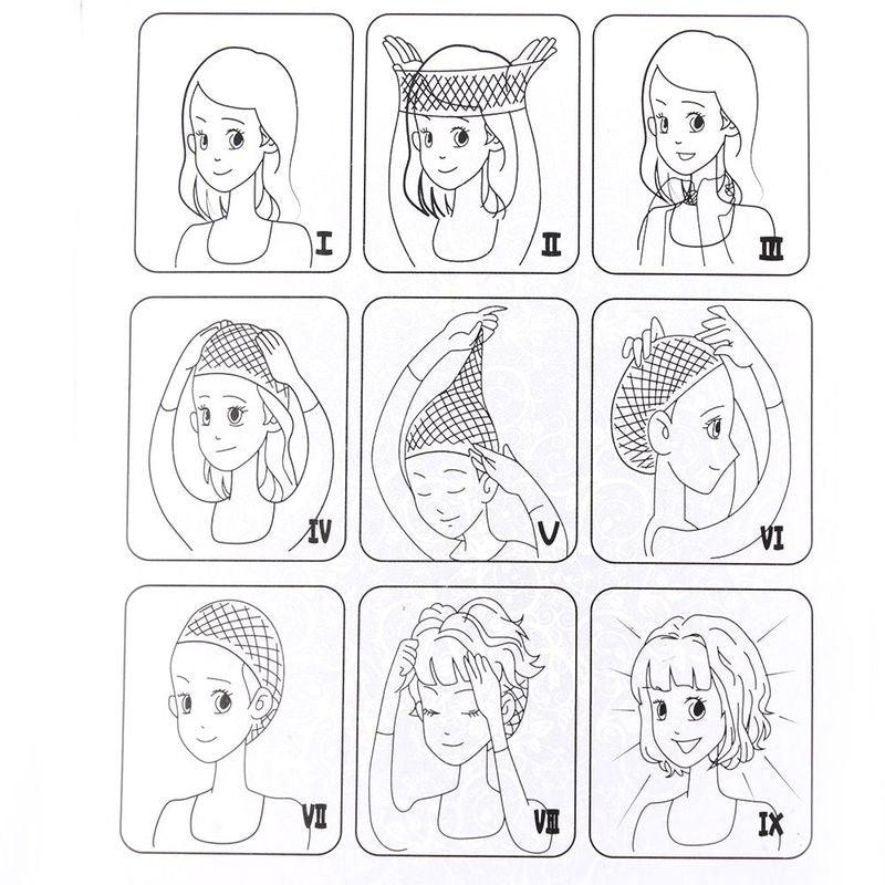 Ladies Lace Double Head Hair Net Cap