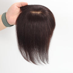 8-12 Inch Human Hair Topper Clip In Hair Piece for Women with Thinning Hair