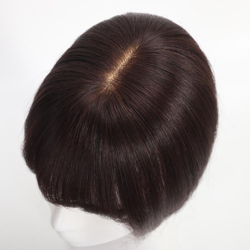 8-12 Inch Human Hair Topper Clip In Hair Piece for Women with Thinning Hair