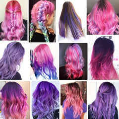 Rainbow Hair Extensions Clip In 55-88 cm Straight