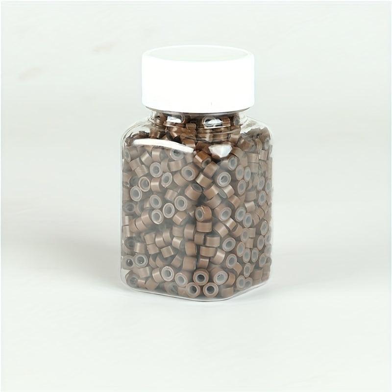 500Pcs 5MM Silicone Lined Micro Link Ring Beads Loops for Hair Extensions