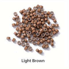 500Pcs 5MM Silicone Lined Micro Link Ring Beads Loops for Hair Extensions