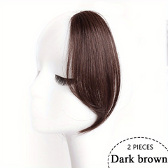 Natural Synthetic Clip In Straight Bangs for Women Middle Part