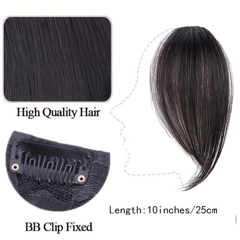 Natural Synthetic Clip In Straight Bangs for Women Middle Part
