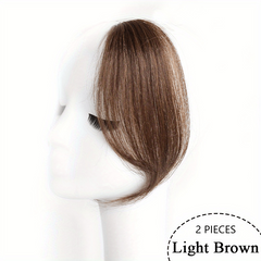 Natural Synthetic Clip In Straight Bangs for Women Middle Part