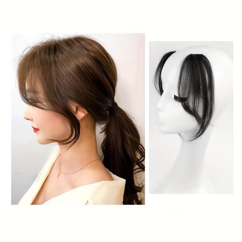 Natural Synthetic Clip In Straight Bangs for Women Middle Part