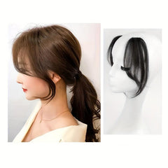 Natural Synthetic Clip In Straight Bangs for Women Middle Part