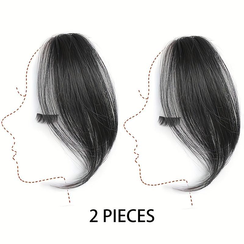 Natural Synthetic Clip In Straight Bangs for Women Middle Part