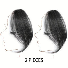 Natural Synthetic Clip In Straight Bangs for Women Middle Part