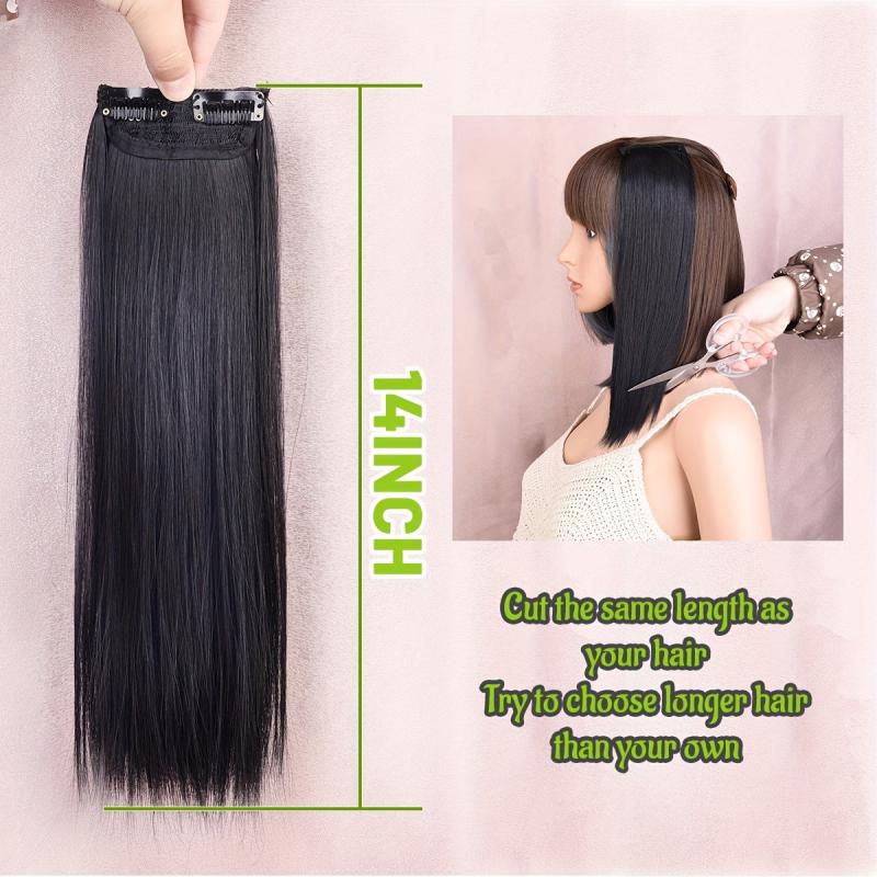 Invisible Hairpin Hairpiece Short Straight Hair Extensions