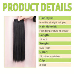 Invisible Hairpin Hairpiece Short Straight Hair Extensions