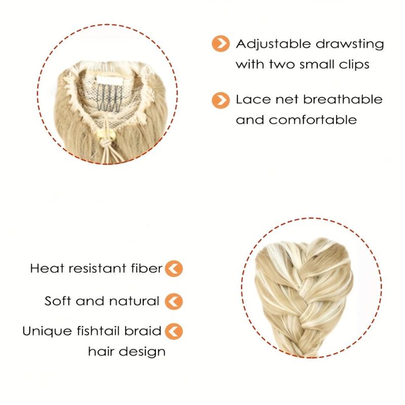 Synthetic Fishtail Braid Ponytail Hair Extensions