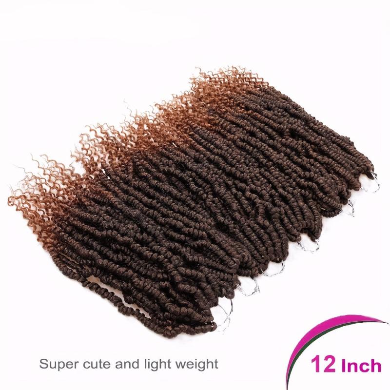 6 Pk 30 48 Cm Bomb Twist Crochet Hair Extensions Pre looped Mini Passion Twist