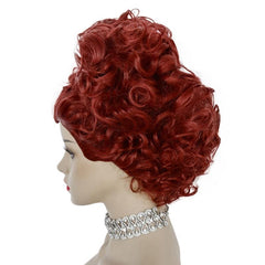 Red Curly Cosplay Wig For Women & Wig Cap