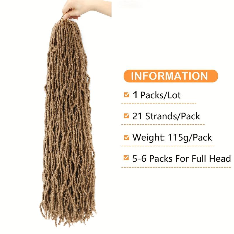 91 44 Cm Faux Locs Crochet Braids Hair 21 Strands Soft Locs Extensions