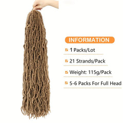 91 44 Cm Faux Locs Crochet Braids Hair 21 Strands Soft Locs Extensions