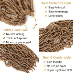 91 44 Cm Faux Locs Crochet Braids Hair 21 Strands Soft Locs Extensions