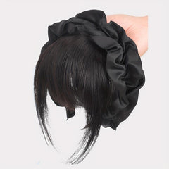 Heat Resistant Clip In Bangs with Hairband Synthetic Hairpiece