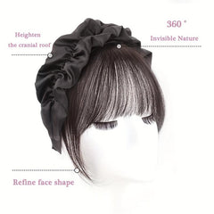 Heat Resistant Clip In Bangs with Hairband Synthetic Hairpiece