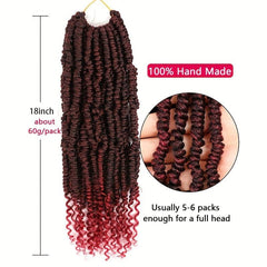 Passion Twist Crohet Hair 12 Roots Synthetic Braiding Hair Extensions