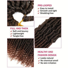 Passion Twist Crohet Hair 12 Roots Synthetic Braiding Hair Extensions