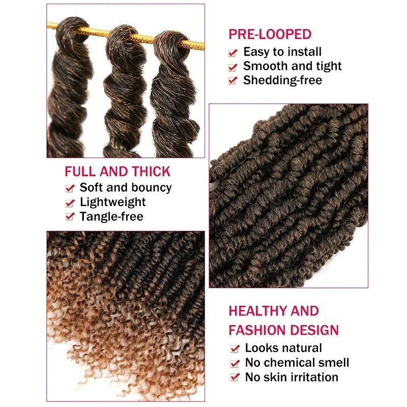 Passion Twist Crohet Hair 12 Roots Synthetic Braiding Hair Extensions