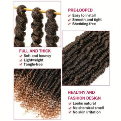 Passion Twist Crohet Hair 12 Roots Synthetic Braiding Hair Extensions