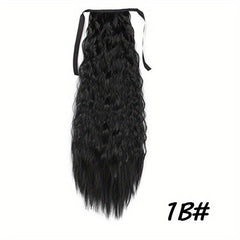 55-88cm Long Curly Ponytail Extensions Kinky Synthetic Hair Tied Ponytail