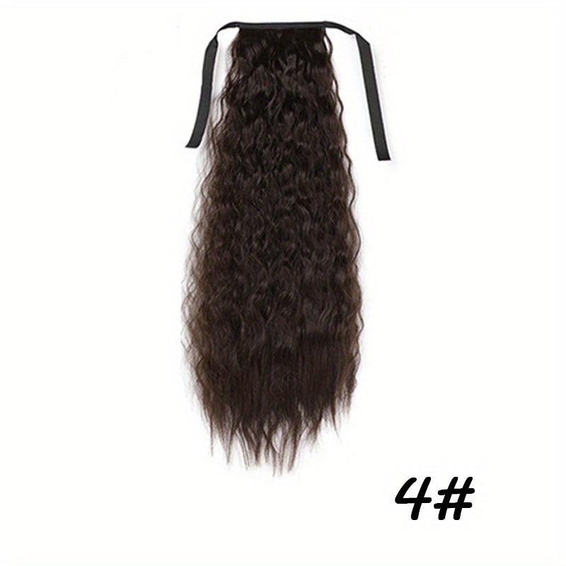 55-88cm Long Curly Ponytail Extensions Kinky Synthetic Hair Tied Ponytail