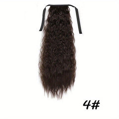 55-88cm Long Curly Ponytail Extensions Kinky Synthetic Hair Tied Ponytail