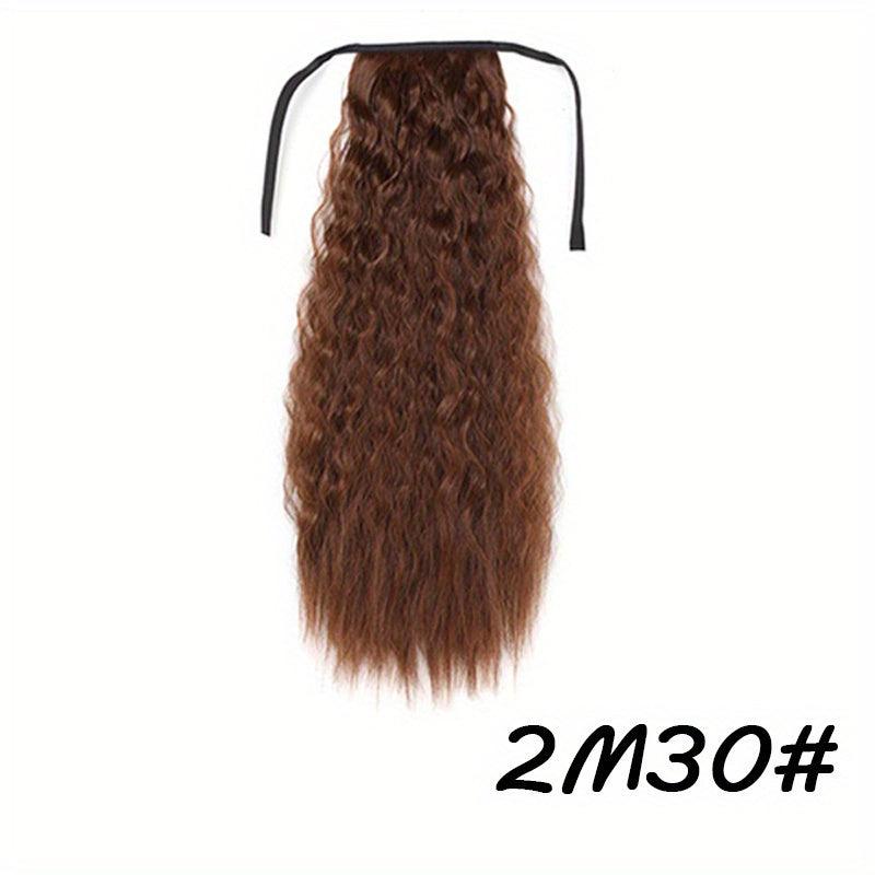 55-88cm Long Curly Ponytail Extensions Kinky Synthetic Hair Tied Ponytail