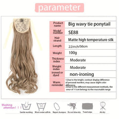 Long Wavy Ponytail Hairpiece Hair Extensions for Women