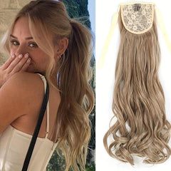 Long Wavy Ponytail Hairpiece Hair Extensions for Women