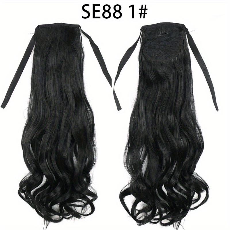 Long Wavy Ponytail Hairpiece Hair Extensions for Women