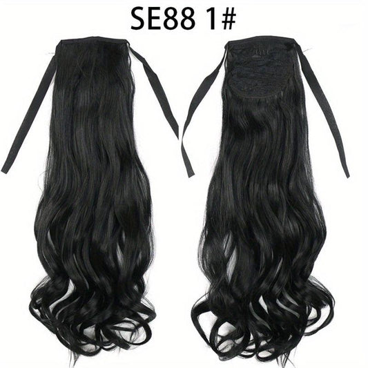 Long Wavy Ponytail Hairpiece Hair Extensions for Women