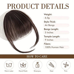 Clip In Air Bangs 100 Human Hair Bangs Clip In Hair Extensions