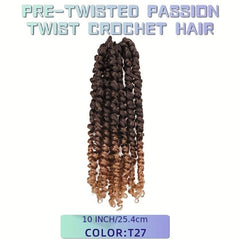 8 Pack 25 4 Cm Synthetic Pre-twisted Passion Twist Crochet Hair Extensions