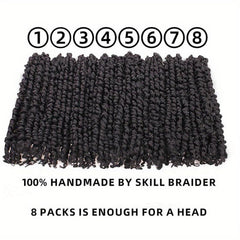 8 Pack 25 4 Cm Synthetic Pre-twisted Passion Twist Crochet Hair Extensions