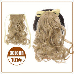 Heat Resistant Ponytail Extensions Long Wavy Hair Piece