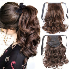 Heat Resistant Ponytail Extensions Long Wavy Hair Piece