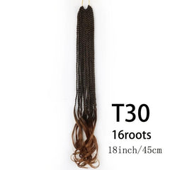 45 72 Cm Ombre Synthetic Goddess Box Braids Crochet Hair Extension