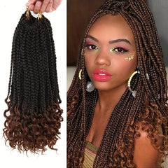 45 72 Cm Ombre Synthetic Goddess Box Braids Crochet Hair Extension