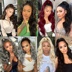 Curly Synthetic Ponytail Hair Extensions Hook Loop Fastener Women Fashionable