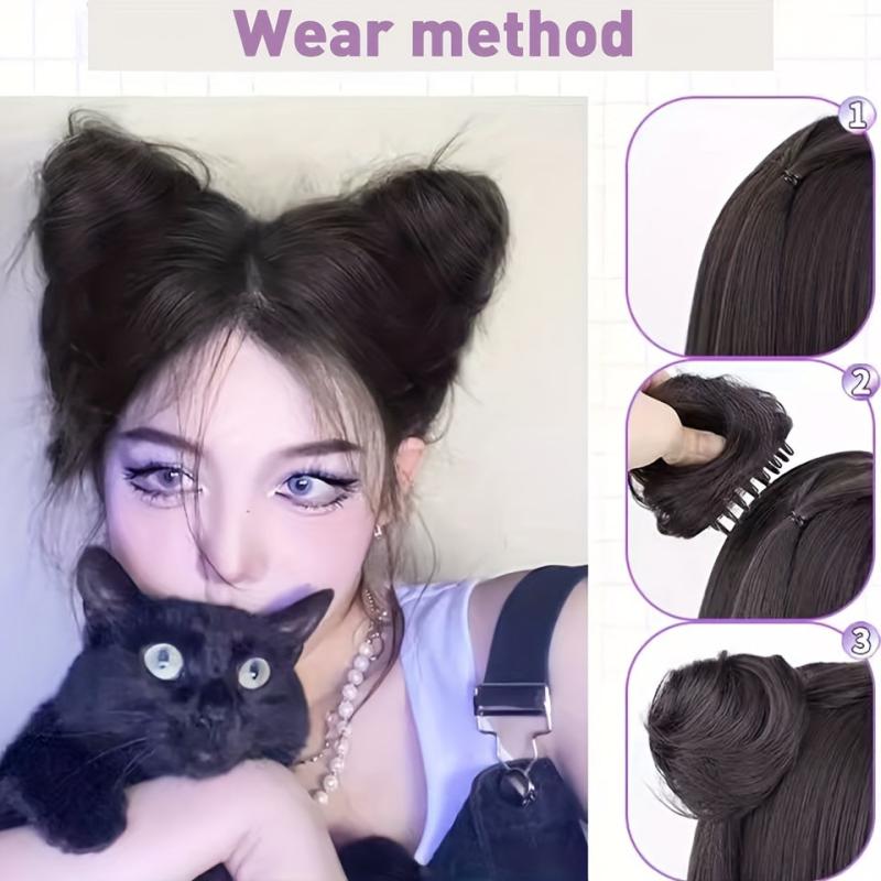 Mini Claw Clip Messy Hair Bun Chignon Hairpiece Hair Accessories for Women Girls