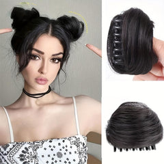 Mini Claw Clip Messy Hair Bun Chignon Hairpiece Hair Accessories for Women Girls