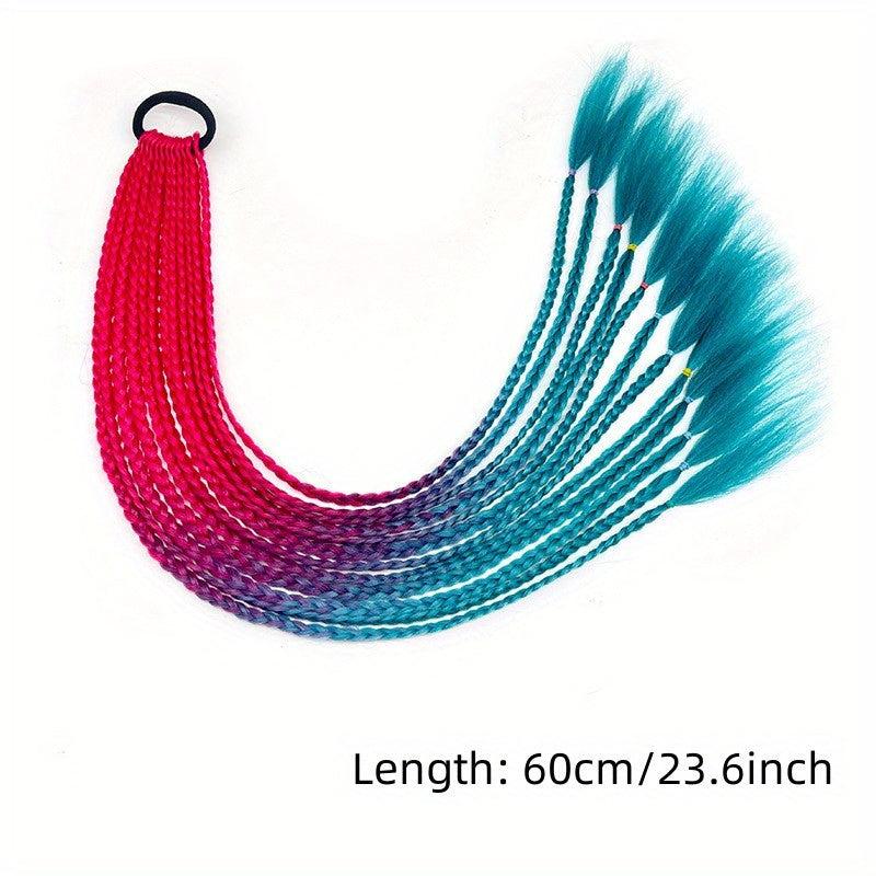 Braided Hair Extensions 60 96cm Ombre Synthetic Twist Braiding Ponytail
