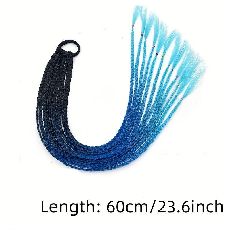Braided Hair Extensions 60 96cm Ombre Synthetic Twist Braiding Ponytail