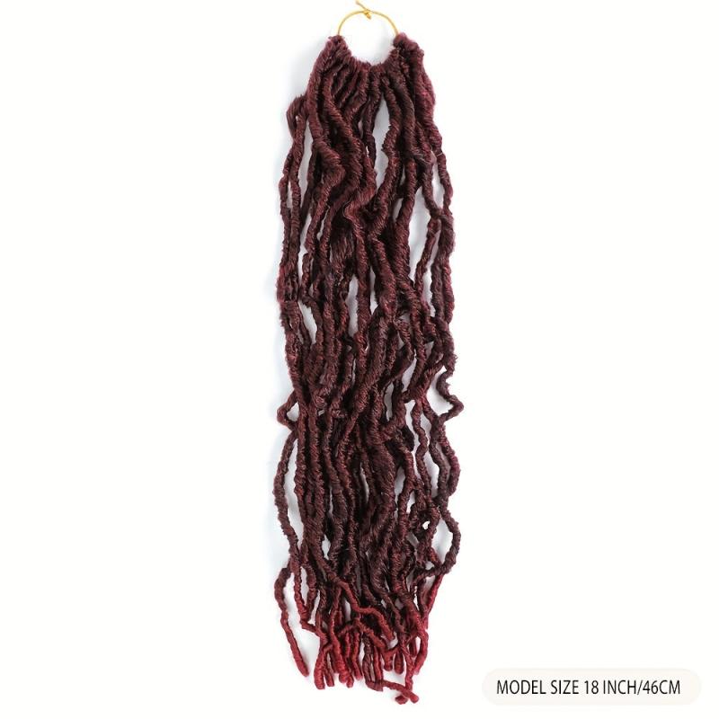 Faux Locs Crochet Hair 45-72 cm Synthetic Soft Locs Curly Wavy Goddess Locs