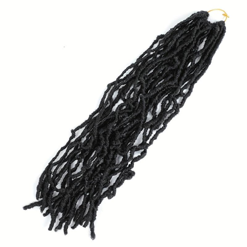 Faux Locs Crochet Hair 45-72 cm Synthetic Soft Locs Curly Wavy Goddess Locs