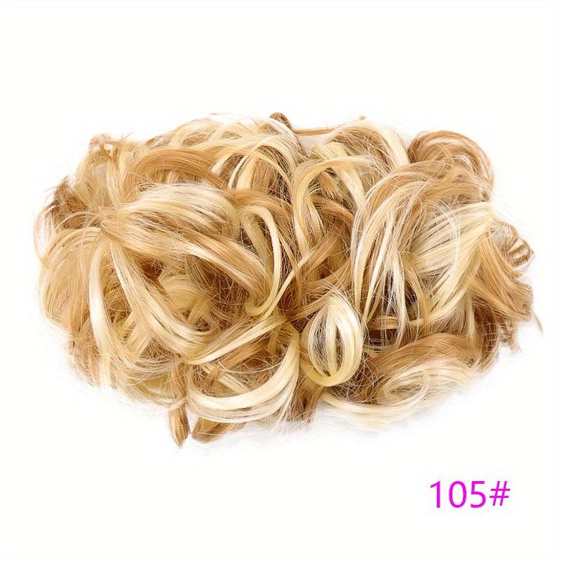 Wavy Donut Chignon Hair Extension Messy Updo for Women and Girls